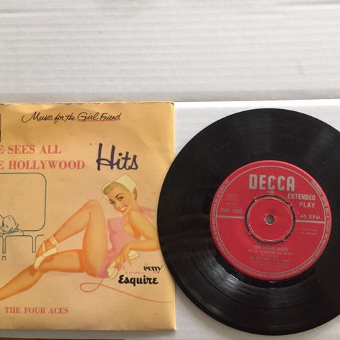 FOUR ACES / LOVE IS A MANY SPLENDORED THING / 7" VINYL SINGLE 4-SPORS EP