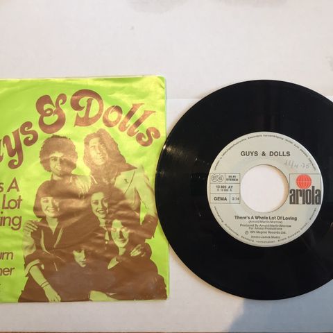 GUYS &  DOLLS / THERE'S A WHOLE LOT OF LOVING - 7" VINYL SINGLE