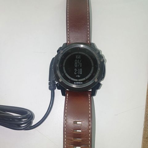 Garmin Fenix 3 with original leather watch strap