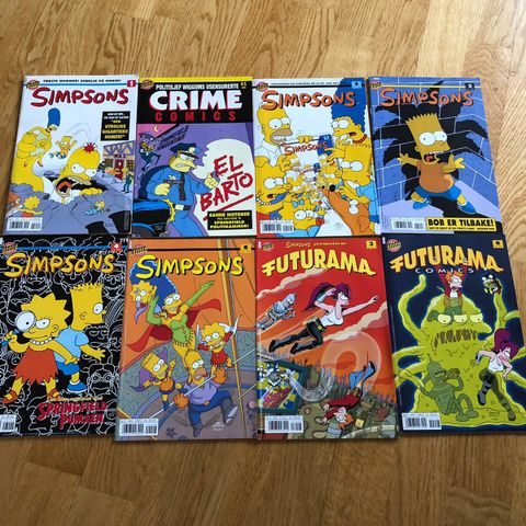 The Simpsons og Futurama tegneserier