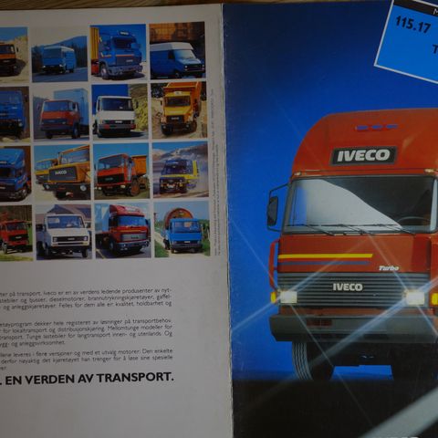 IVECO Mellomklasse 115.17  135.17  145.17 brosjyre  03.87