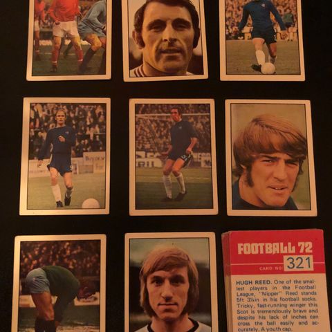 38 stk Panini Top Sellers 72 England Fotballkort 1972 ubrukte sjeldne