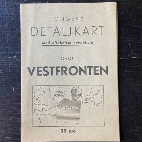 Fongens detalj-kart over Vestfronten