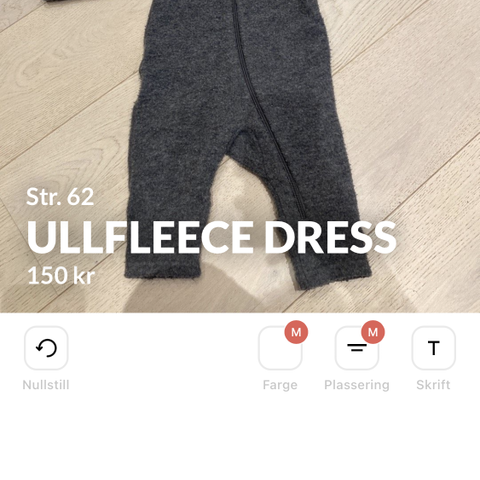 Ullfleece dress, str.62