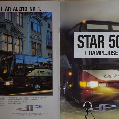 Star 501 finsk produsent som bygger på Scania  buss brosjyre