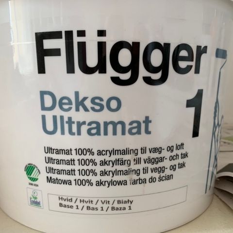 Flügger Dekso Ultramat 1 - grey matte interior paint (3 for 2 på alle annonser)