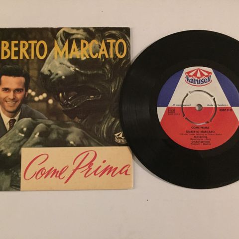 UMBERTO MARCATO / COME PRIMA - 7" VINYL  4-SPORS EP