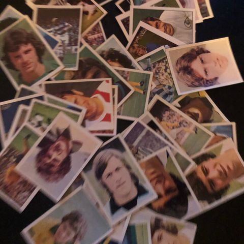 48 stk  Panini Top Sellers 1972 - 1977 Fotballkort og stickers billlig!