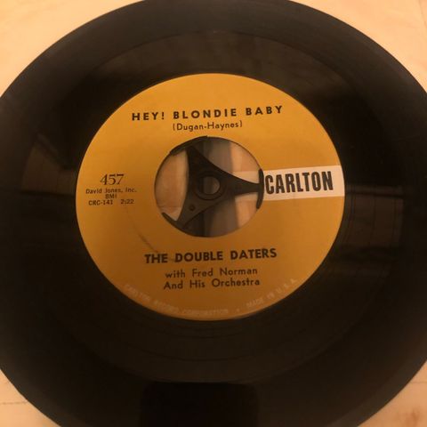 The Double Daters: The Senior Stroll/ Hey! Blondie Bany SP fra 1958 selges