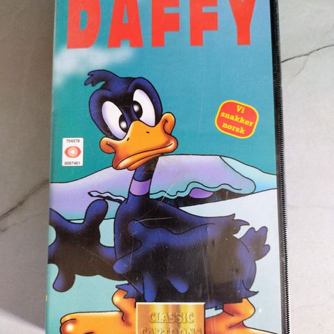 VHS Barnefilm. Daffy. Classic Cartoons. Norsk tale.