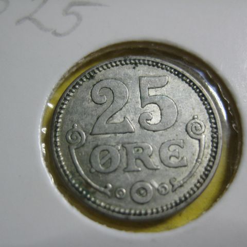 25 øre Danmark 1918 sølv