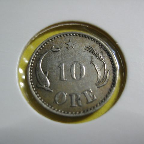10 øre Danmark 1904 sølv