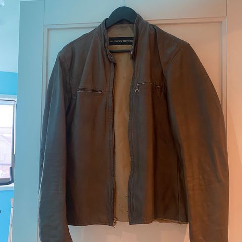 Ekte Vintage Harley Davidson skinnjakke str S/M