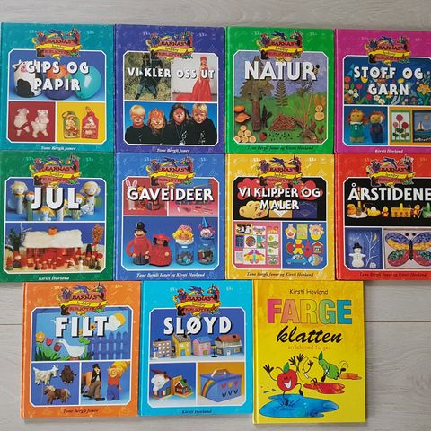 Barnas hobbybibliotek- komplett serie- 11 bøker- hobbybøker