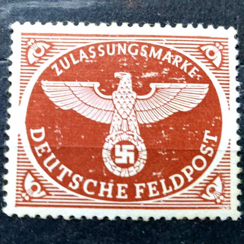 Deutsches Reich 1943 - MNH - Feldpost Zulassungsmarke - Fullt utgave