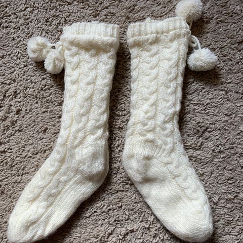 Ny tykke, varme sokker med antiskli one size selges