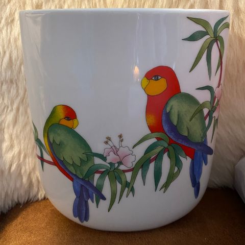 Vase Bing & Grøndahl Denmark papegøyer