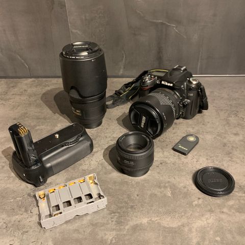 Nikon D90 med utstyr