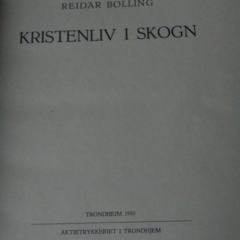 Kristenliv i Skogn, Reidar Billing, 1950, Mye lokalhistorie, selges