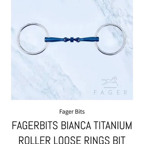 Fagerbits Bianca titanium roller loose rings bit