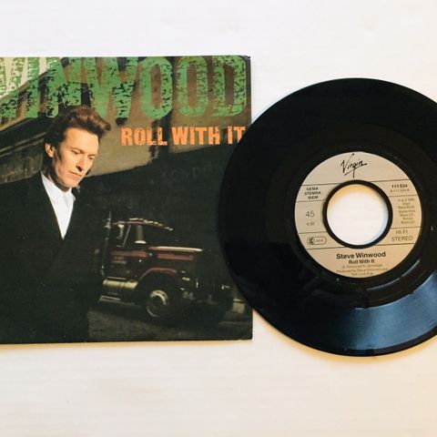 STEVE WINWOOD / ROLL WITH IT - 7" VINYL SINGLE