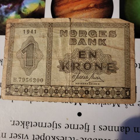 1 KRONE SEDDEL 1941.