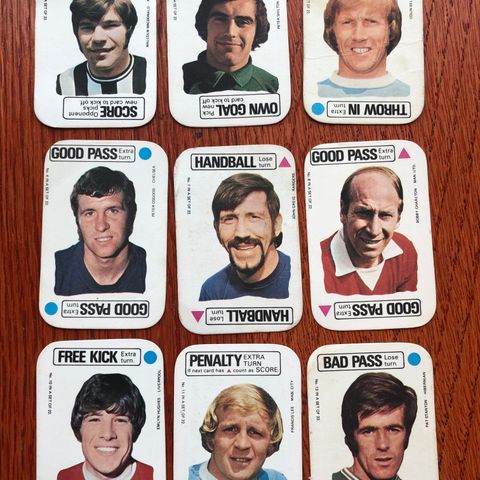 A&BC 1972 Football card game inserts sjeldne Engelske fotballkort 18/22