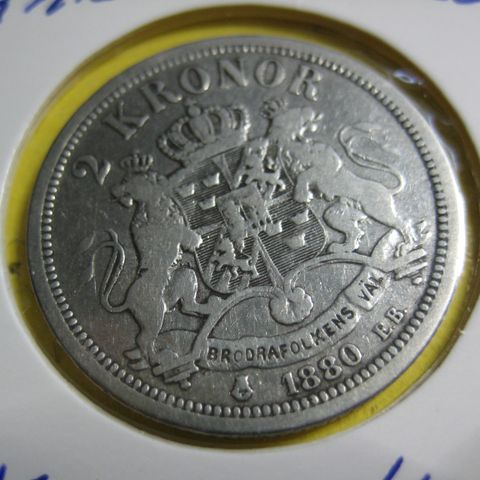 2 kr sverige 1880 sølv