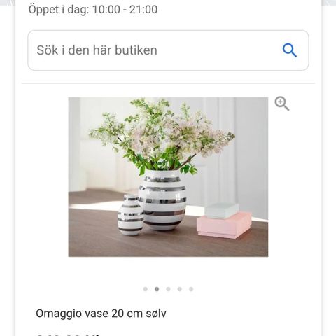 Omaggio vase (1 liten och 1 mellanstor, som bilden)