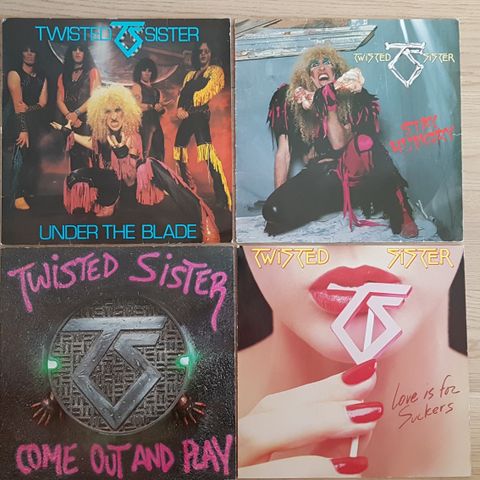 Twisted Sister - 4 stk studio plater selges samlet.