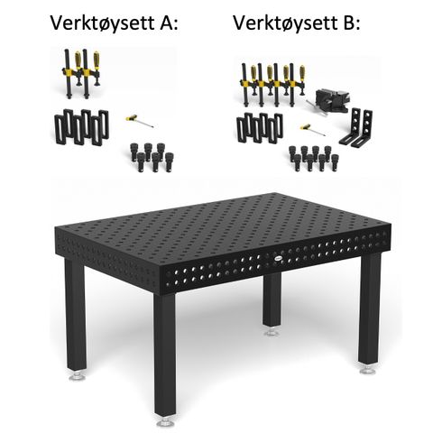 Tilbud sveisebord system 22 1500x1000mm inkl tilbehør