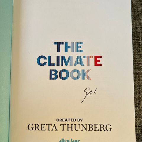 Greta Thunberg autograf - signert bok