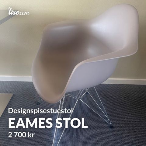 Eames DAR grå med stålben)