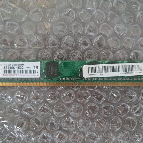 4 stk. TRANSCEND 1GB DDR2 800 DIMM 240 pin RAM / MINNE