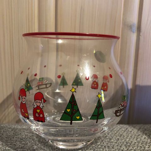 Wood & sons Christmas tree, Bohemia glass skål lysholder