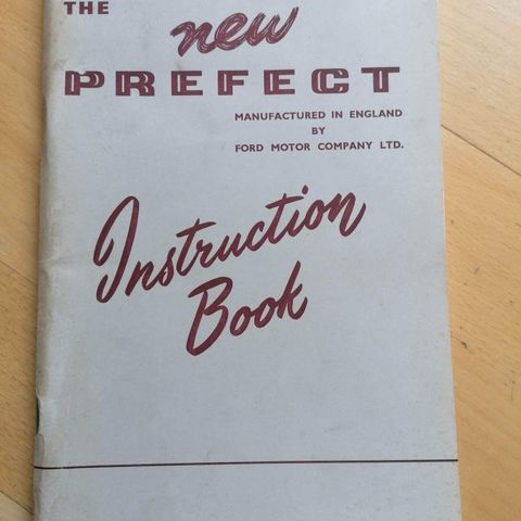 Ford prefect 1954 instruksjonsbok.