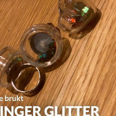 Hjertering med glitter