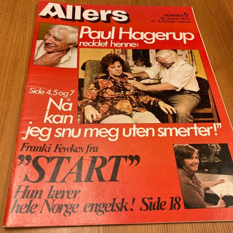 ALLERS Nr. 5 - 1974 - SLADE - STORT BILDE