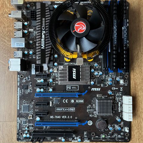 hovedkort MSI 990FXA 6PCIE 8gb RAM Phenom 2 cpu