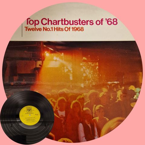 VINTAGE/RETRO LP-VINYL "TOP CHARTBUSTERS OF '68/TWELE NO.1 HITS OF 1968"