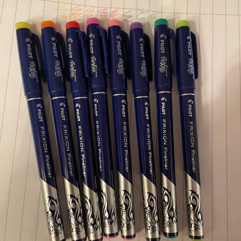 8 stk Pilot Frixion Fineliner