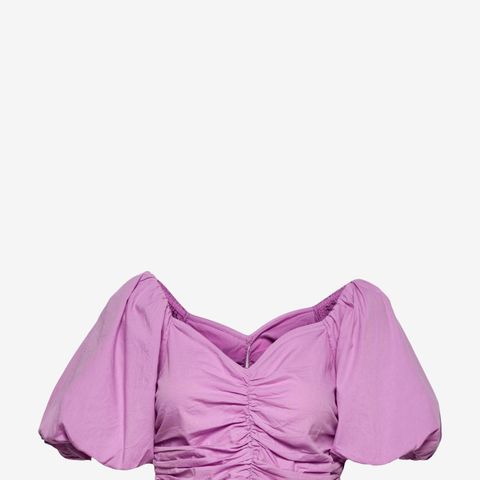 Lilla rosa bluse topp overdel med puffermer