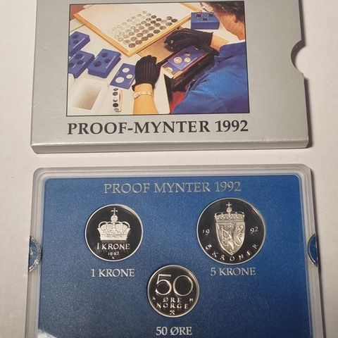 Proof mynter 1992 Den Kongelige Mynt