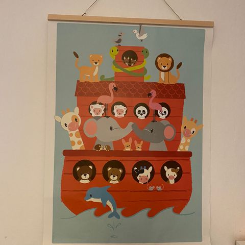 Plakat med Noahs ark 50x70 cm