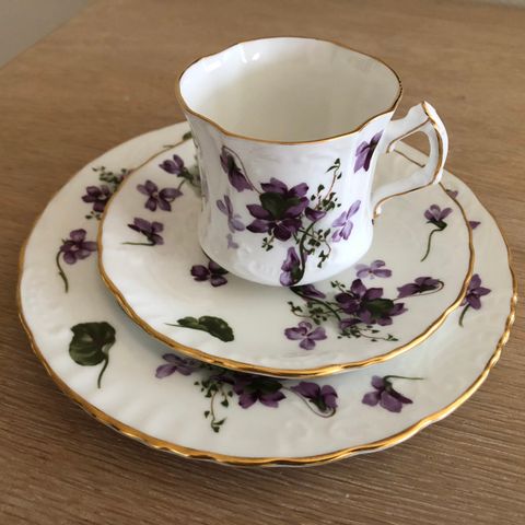 Kaffeservise, Hammersley, ‘Victorian violets’