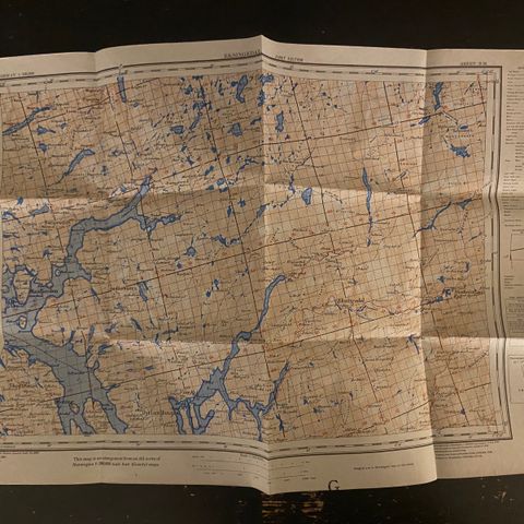 Kart over Eksingedal (1942)