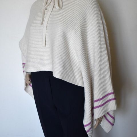 New MAX&Co. 30% wool 5% cashmere hooded poncho, size M-XL