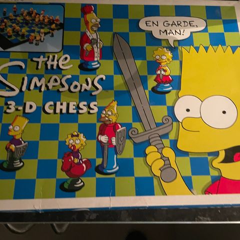 The simpsons 3-d chess (sjakkbrett)