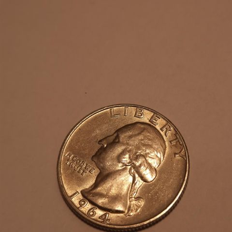 USA Quarter dollar 1964D washington sølvmynt