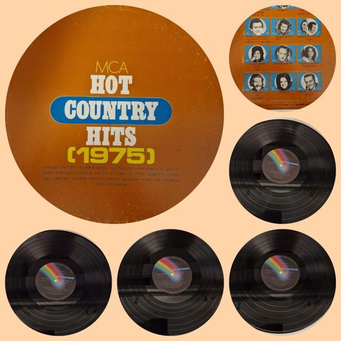 VINTAGE/RETRO LP-VINYL DOBBEL "MCA - HOT COUNTRY HITS (1975)